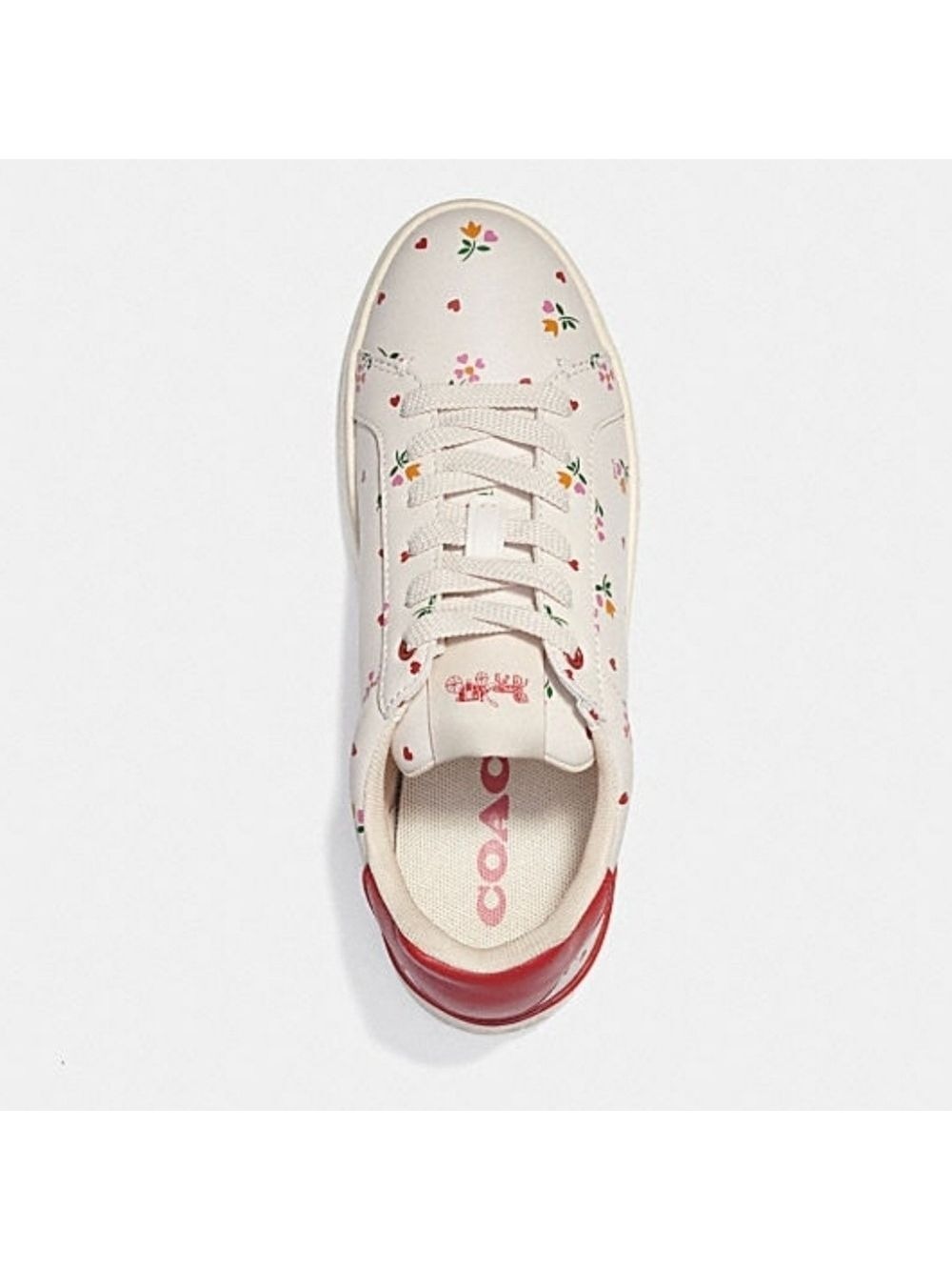Coach Clip Low Top Sneakers with Hearts Size 10 - Picture 2 of 6